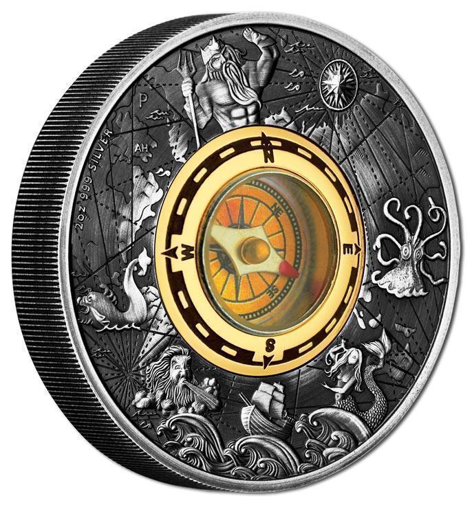 2017 $2 Compass 2oz Fine Silver Coin 