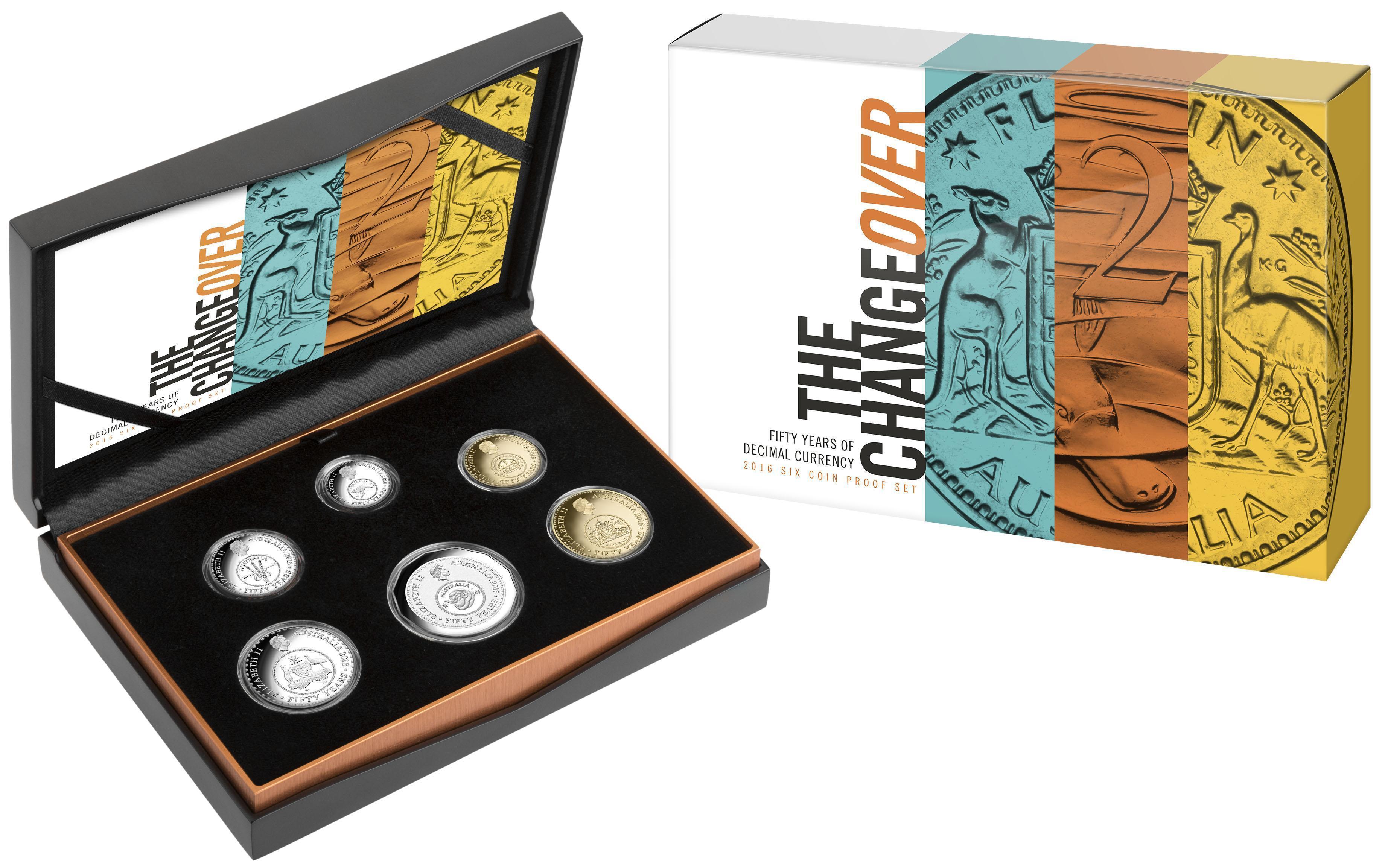 2016 The Changeover 50th Anniversary of Australian Decimal Currency Proof Six Coin Set