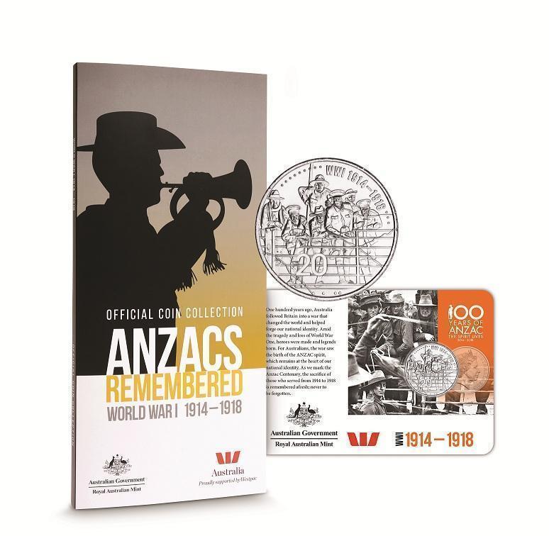 ANZACs remembered coin set