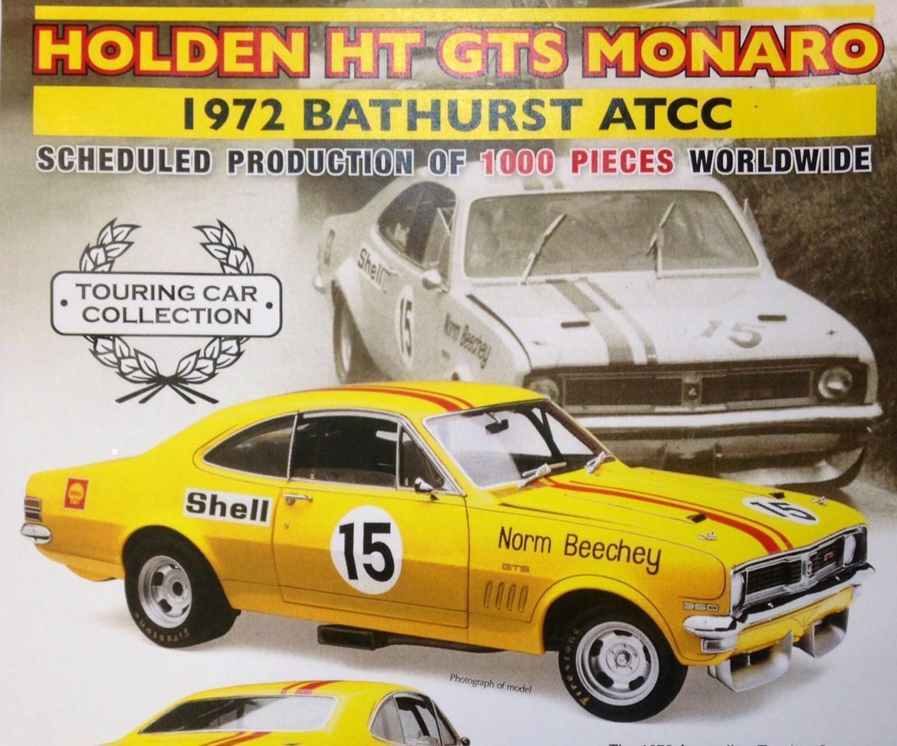 PRE ORDER - 1972 Bathurst ATCC HT GTS Monaro Holden Norm Beechey 1:18 Scale Die Cast Model Car (Full Price $279.00)