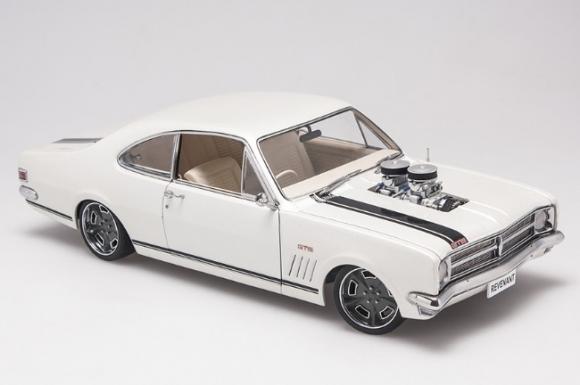PRE ORDER - 1968 Holden HK Monaro Blown Street Machine Wraith White With Black Stripes Die Cast Model Car 1:18
