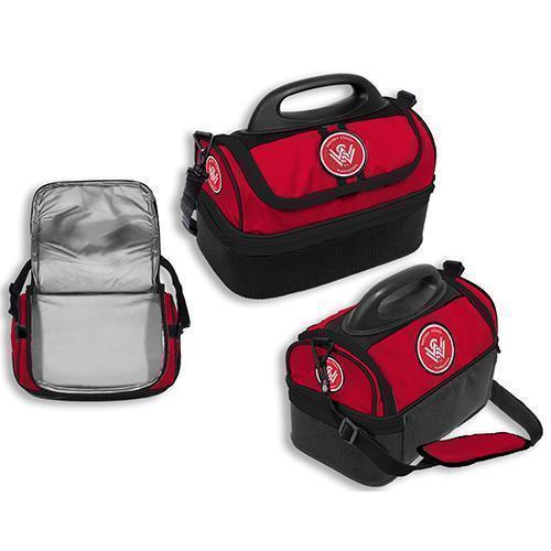 Holden Hard Based Logo Lunch Cooler Bag Red With Pockets