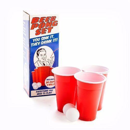 Beer Pong Set Sink It They Drink It Party Drinking Game 24 Cups & 3 Balls
