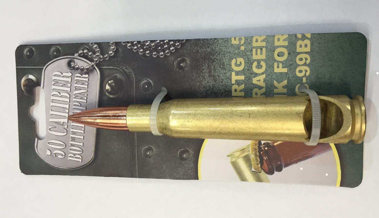50 Caliber Bullet Bottle Opener Standing Bullet Shaped Bottle Opener ( Hunting Gun Shooting Novelty Gift Idea MADE FROM A REAL BULLET