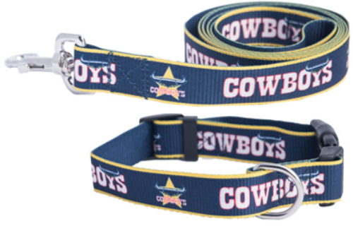Set of 3 North Queensland Cowboys NRL Pet Collar & Leash