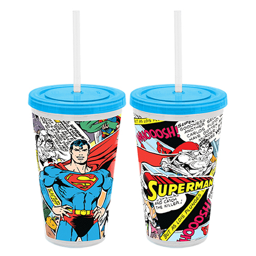 Superman Tumbler with Straw