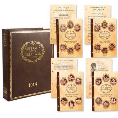 1914 Australia in the Great War Penny Memory Diary Set Including Binder ANZAC War Military