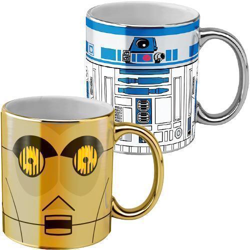 Set of 2 C3P0 and R2-D2 Mugs
