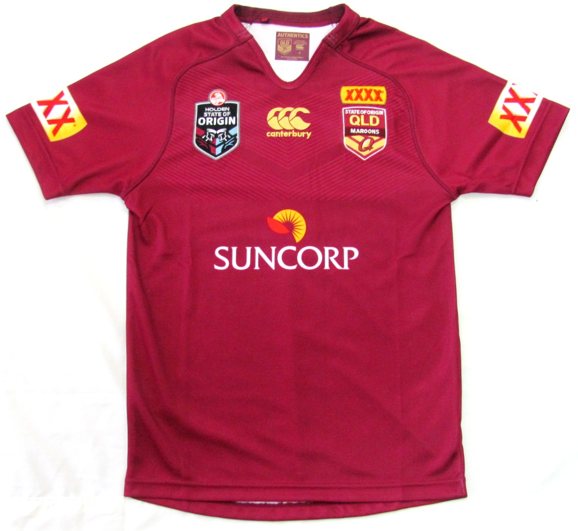 Queensland Maroons NRL State of Origin QLD 2015 On Field Replica Mens Adult Jersey
