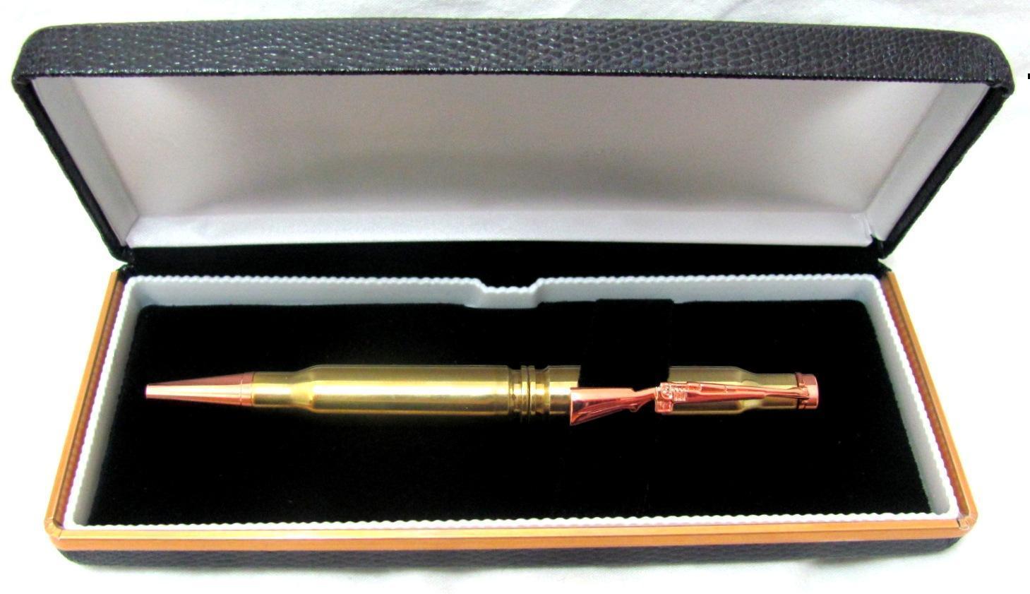 Aussie Bullet Digger Pen in Gift Box - Made with Real .308 Rifle Bullet Shells