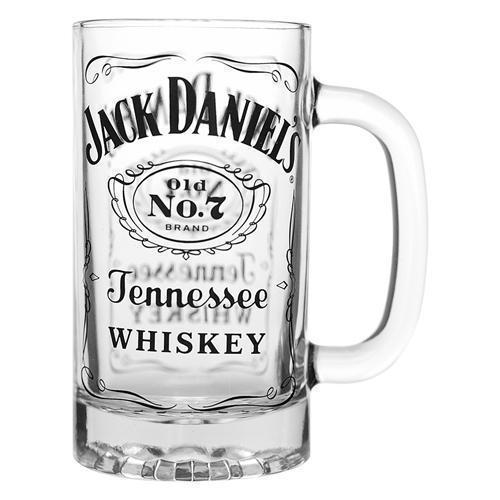 Jack Daniel's (Jack Daniels) JD Old No7 Full Label Glass Beer Stein