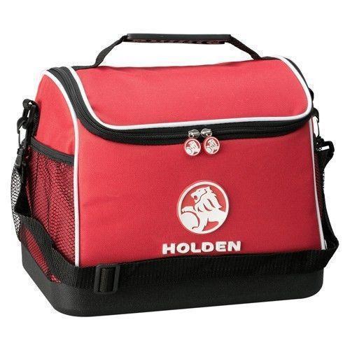 Holden Hard Based Logo Lunch Cooler Bag Red With Pockets