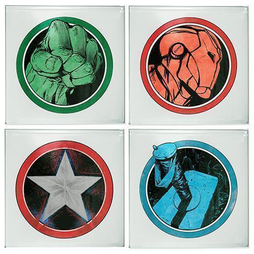 Avengers Glass Coasters Set of 4