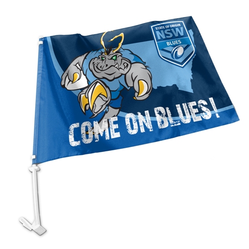 NSW Blues State of Origin NRL Team Logo 49cm x 30cm Car Flag