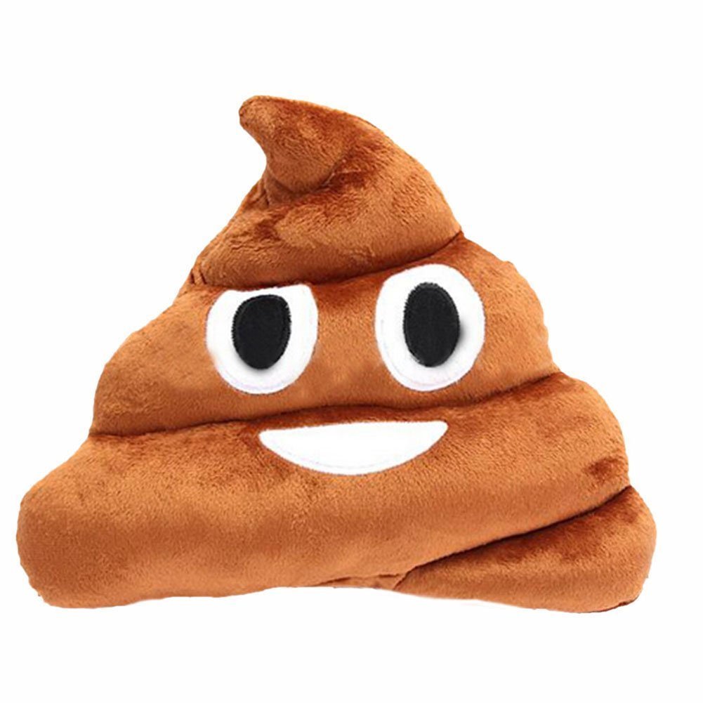 Emoji Face Poo Crap Sh*t Poop Shaped Plush Cushion Pillow