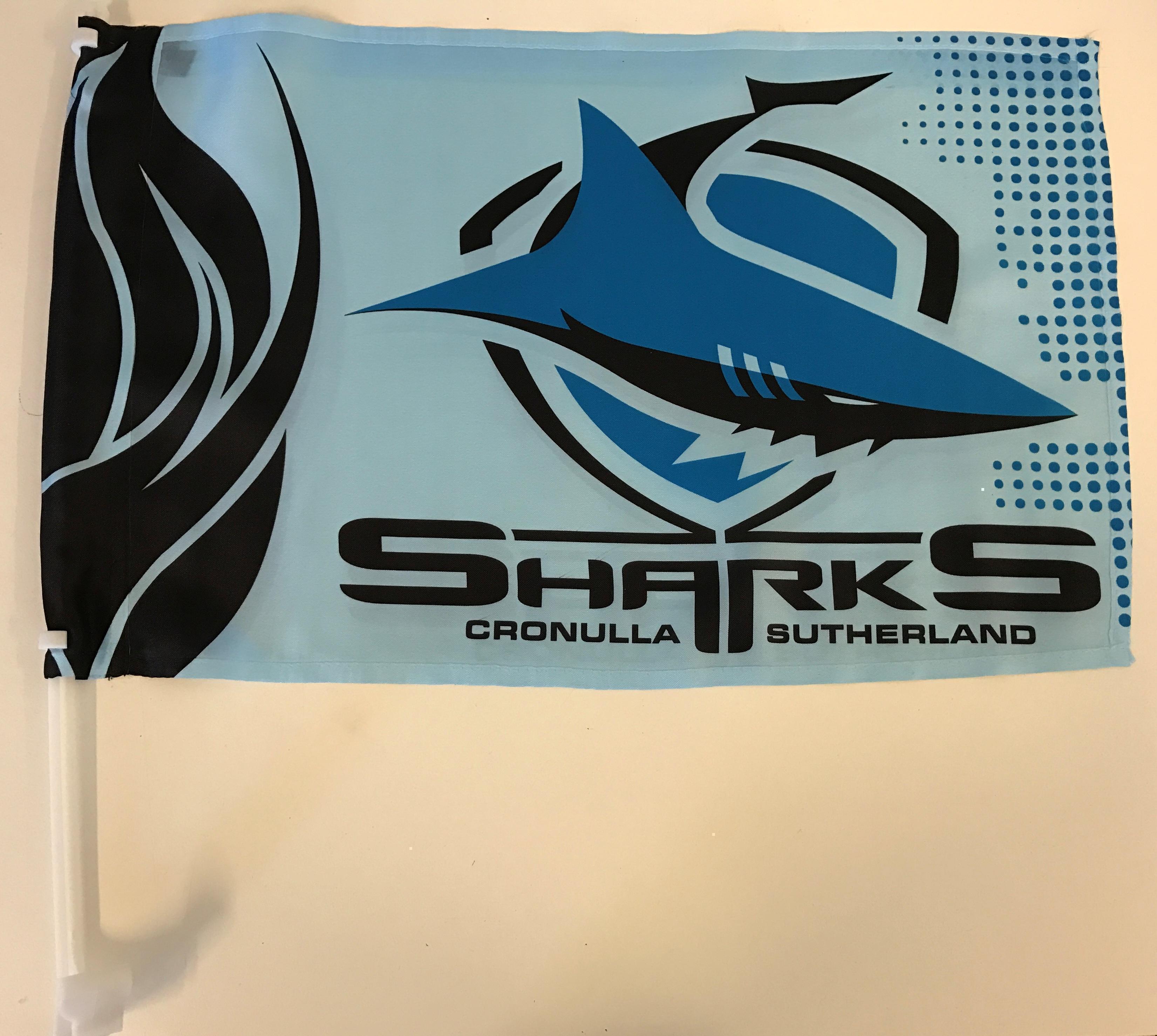 Sharks Car Flag