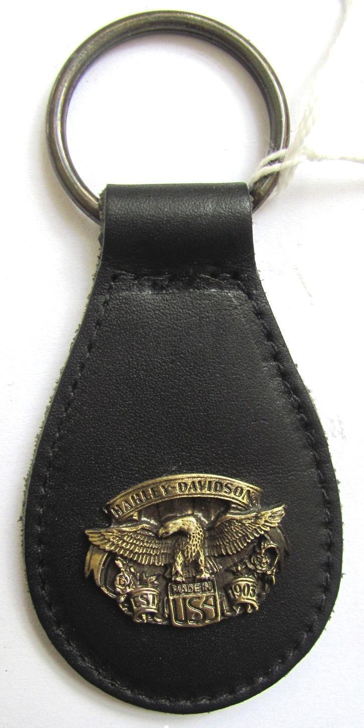 Harley Davidson Leather Brass Keyring Key Ring Usa Eagle Logo Key Rings Harley Davidson Guy Stuff