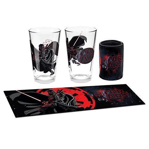 Star Wars Darth Vader Bar Essentials Pack Bar Runner Stubby Holder Glasses In Gift Box