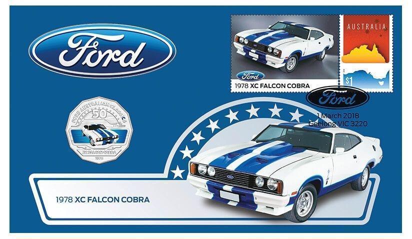 2017 50c Ford 1978 XC Cobra Stamp & Coin Cover PNC
