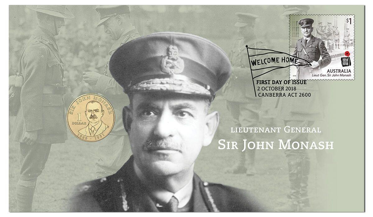 2018 $1 Centenary of WWI Sir John Monash PNC