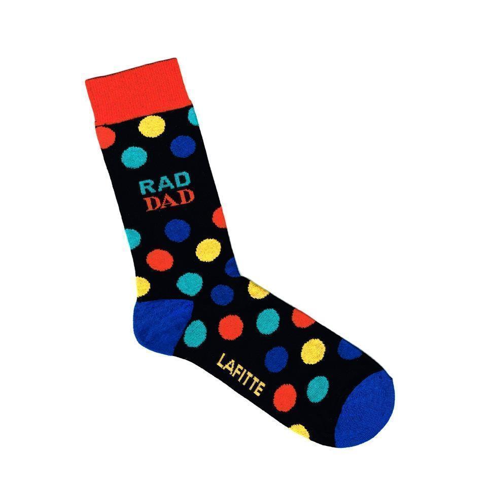 Rad Dad Lafitte Patterned Socks Combed Cotton Mens Size AU 6-11