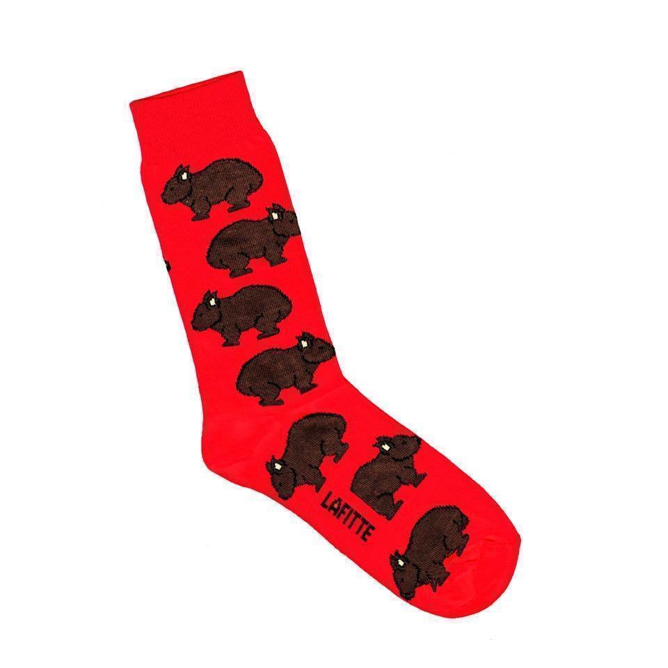 Wombat Lafitte Patterned Socks Combed Cotton Mens Size AU 6-11