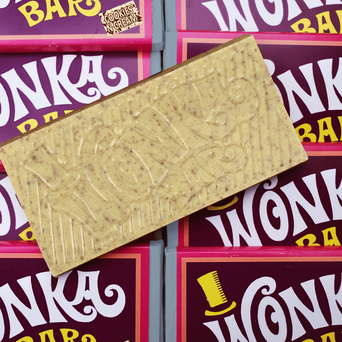 Wonka Bar 50g Cookies N Cream Edible White Chocolate Bar