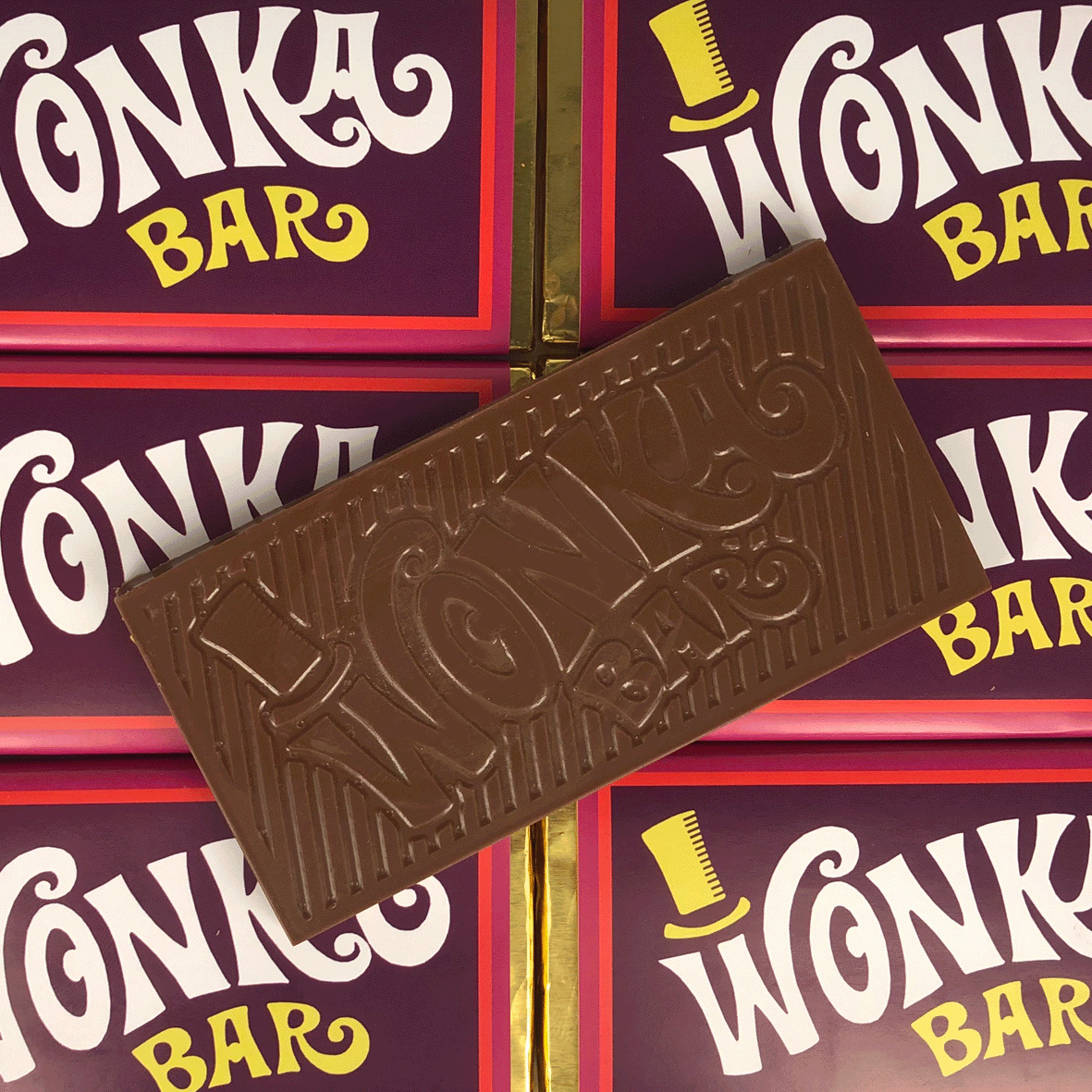 Wonka Bar 50g Edible Milk Chocolate Bar 