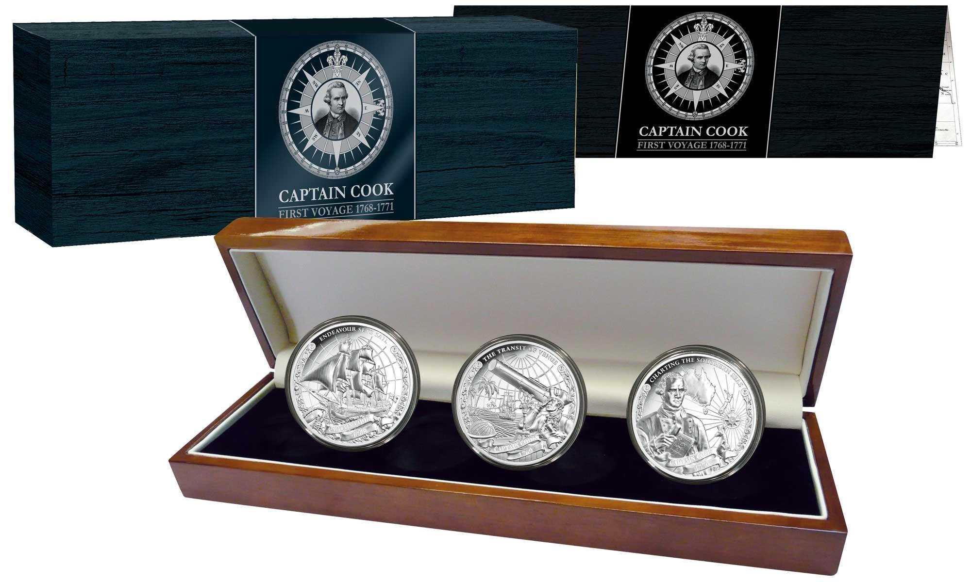 2018 Set Of 3 $5 1oz Silver Proof Coin Collection