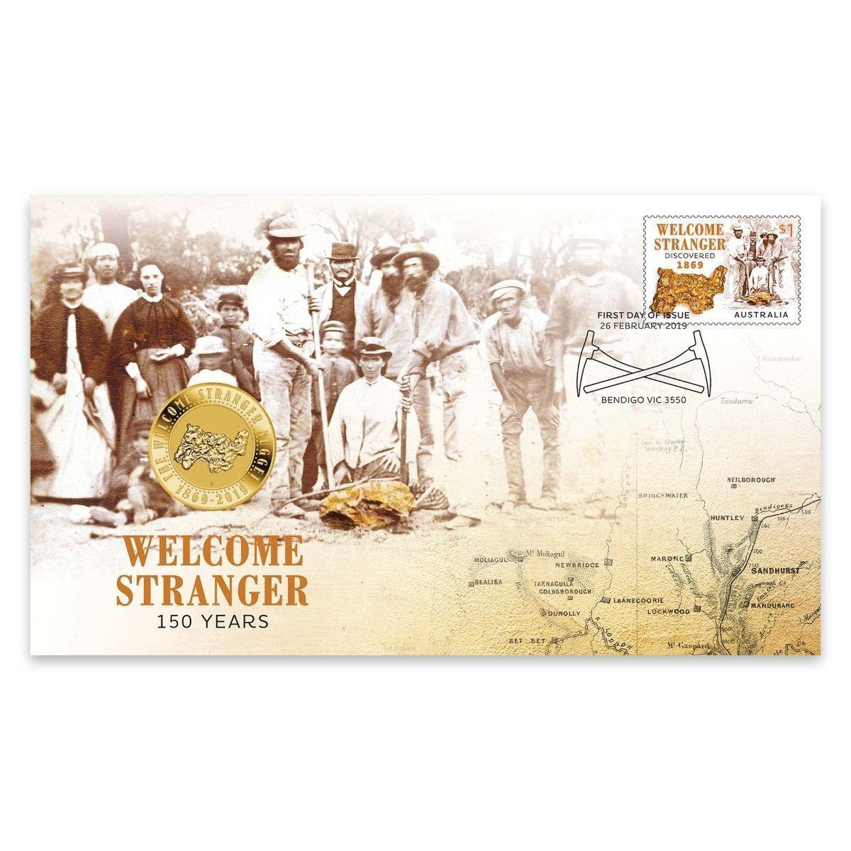 2019 $1 Welcome Strangers Stamp & Coin Cover PNC