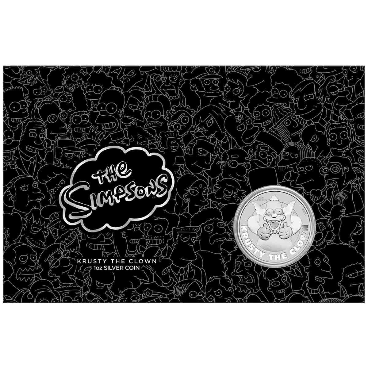 2020 $1 1oz Silver The Simpsons Krusty The Clown Uncirculated Coin