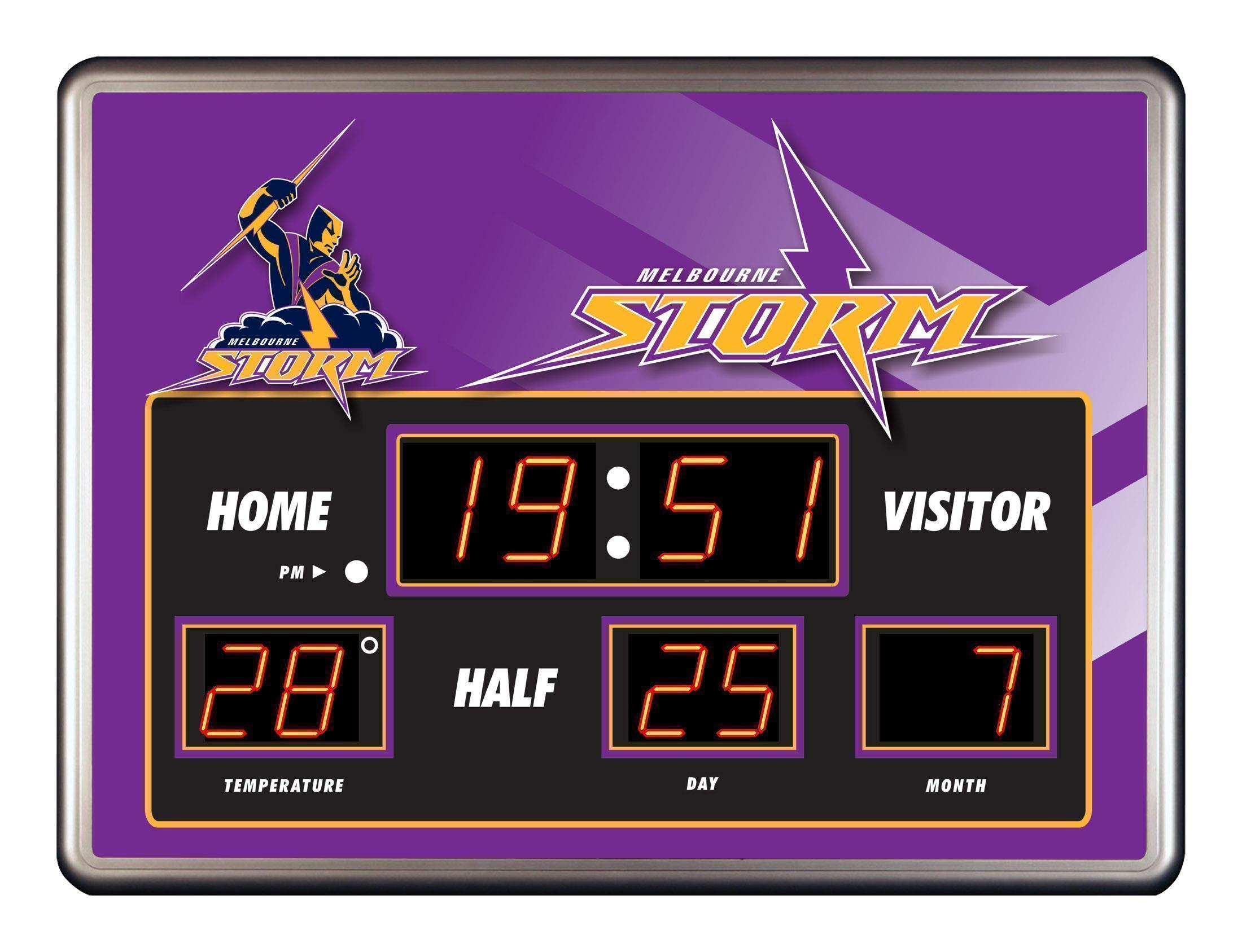 Melbourne Storm LED Digital Scoreboard Clock