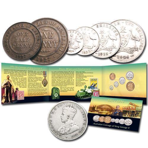 1911-1936 Australian Coinage of King George V Commemorative Coin Pack
