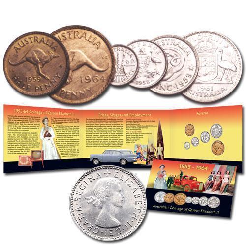 1953-1964 Australian Coinage of Queen Elizabeth II Commemorative Coin Pack