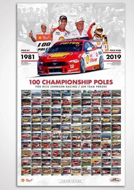 Dick Johnson Racing / DJR Team Penske 100 Championship Poles Print Rolled Poster