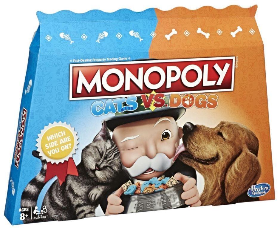 Cats Vs. Dogs Edition Monopoly Board Game Collectors Item Fast Trading Game
