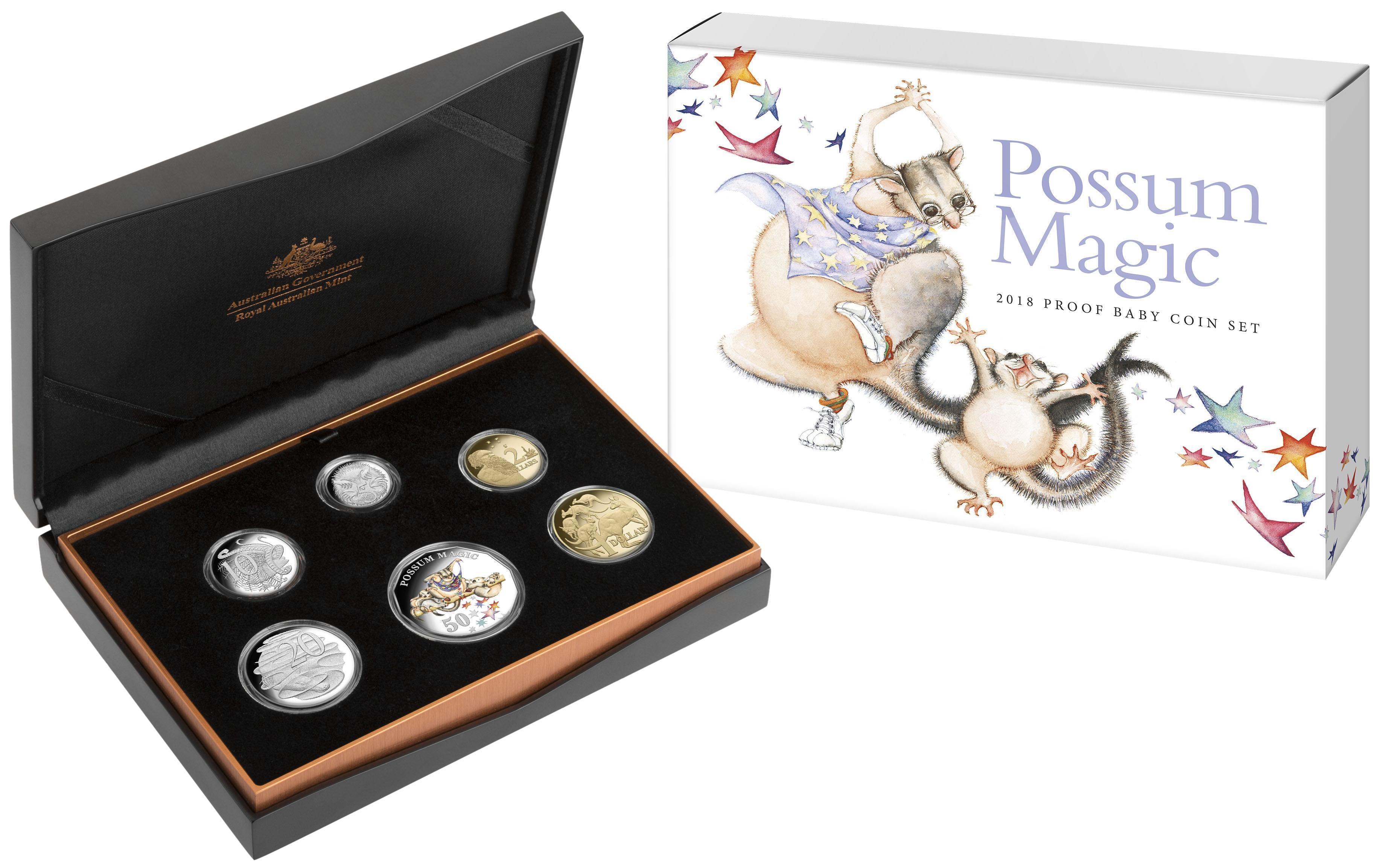 2018 Australian Baby Possum Magic 6 Coin Proof Set 