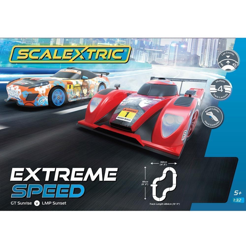 Scalextric Extreme Speed GT Sunrise v LMP Sunset 1:32 Scale Track, Cars and Controller Included Model Slot Car