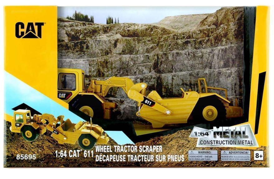 Caterpillar CAT 611 Wheel Tractor Scraper 1:64 Scale Kids Toy Collectible Diecast Model Replica