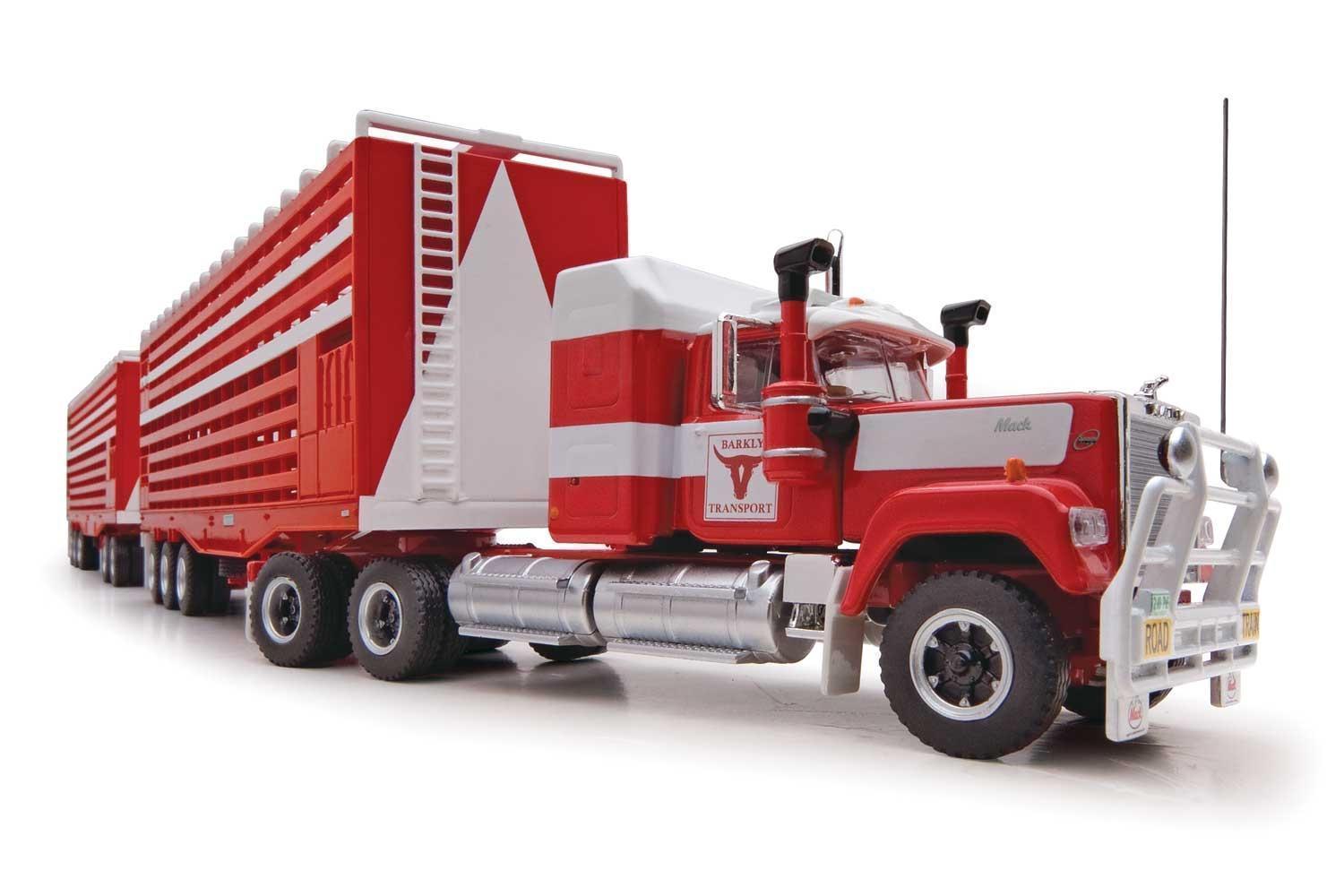 Highway Replicas Barkly Transport Livestock Road Train Die Cast Model Truck With Additional Trailer & Dolly 1:64