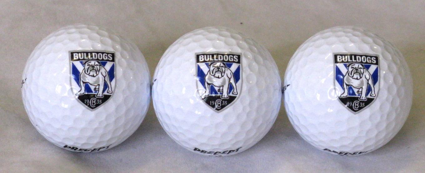 Canterbury Bulldogs NRL Logo Set of 3 Golf Balls