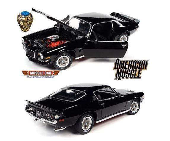 PRE ORDER - 1971 Chevy Camaro Black SS RS MCACN 1:18 Scale Model Car (FULL PRICE $199.99)**
