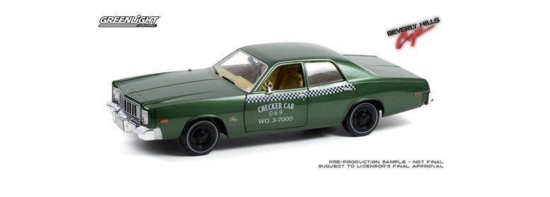 PRE ORDER - 1976 Beverly Hills Cop Plymouth Fury Checker Cab 069 1:18 Scale Model Car (FULL PRICE $179.99)**