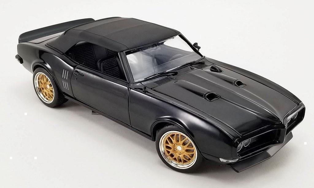 PRE ORDER - 1968 Pontiac Firebird Convertible Restomod Black 1:18 Scale Model Car (FULL PRICE $299.99)**