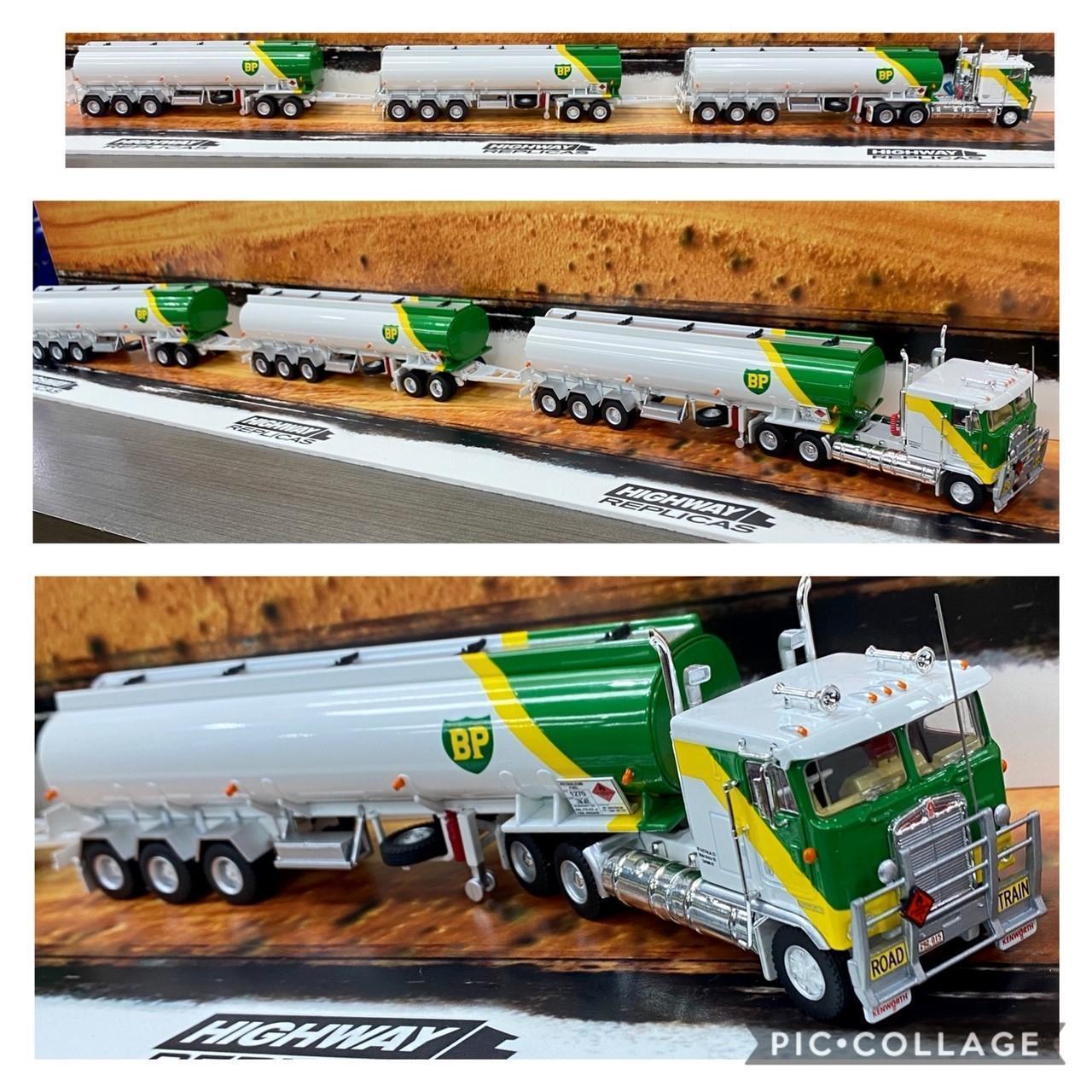 Highway Replicas BP Tanker Road Train Die Cast Model Truck With Additional Trailer & Dolly 1:64