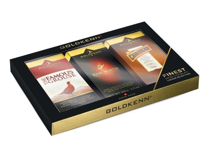 Goldkenn Assortment The Famous Grouse Remy Martin Cointreau Finest Swiss Chocolate Liqueur Selection Gift Set
