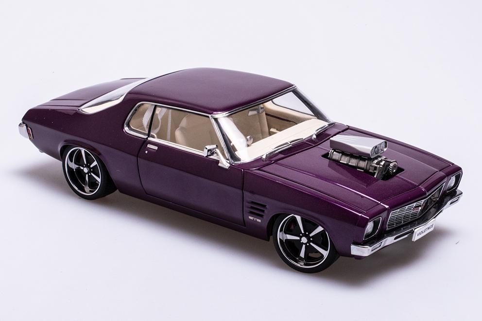 Holden HQ Monaro Street Machine “Violetnce” Ultra Violet Metallic 1:18 Scale Die Cast Model Car