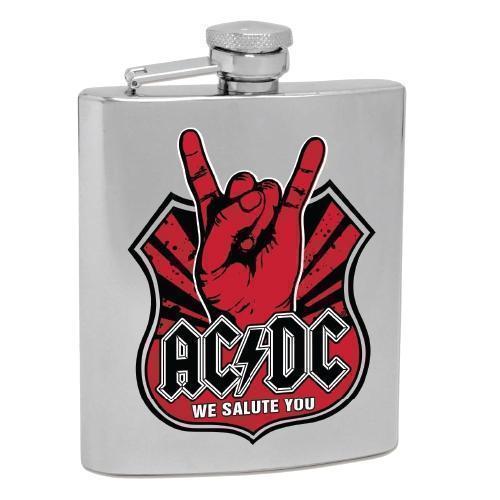 ACDC Stainless Steel Hip Flask