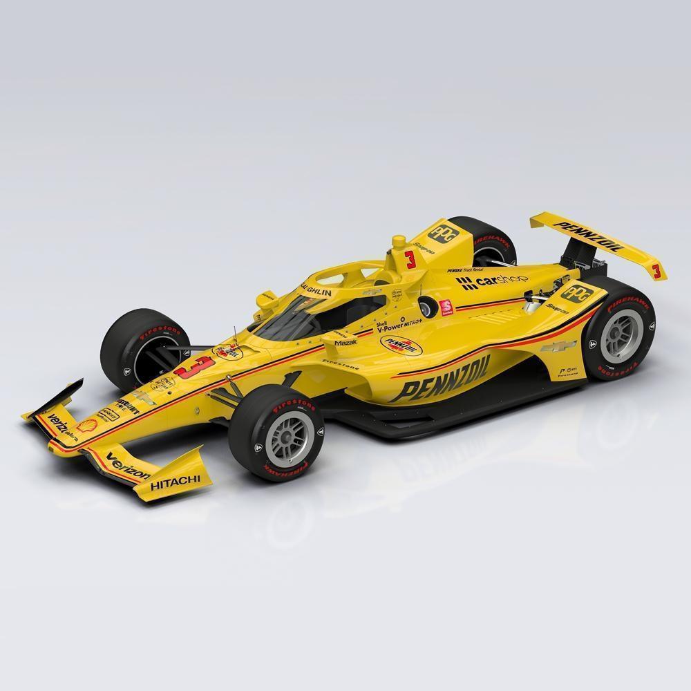 PRE ORDER - 2021 #3 Scott McLaughlin Team Penske Pennzoil Indy 500 Dallara Chevrolet INDYCAR With Driver Figurine 1:18 Scale Model Car (FULL PRICE - $159.99*)