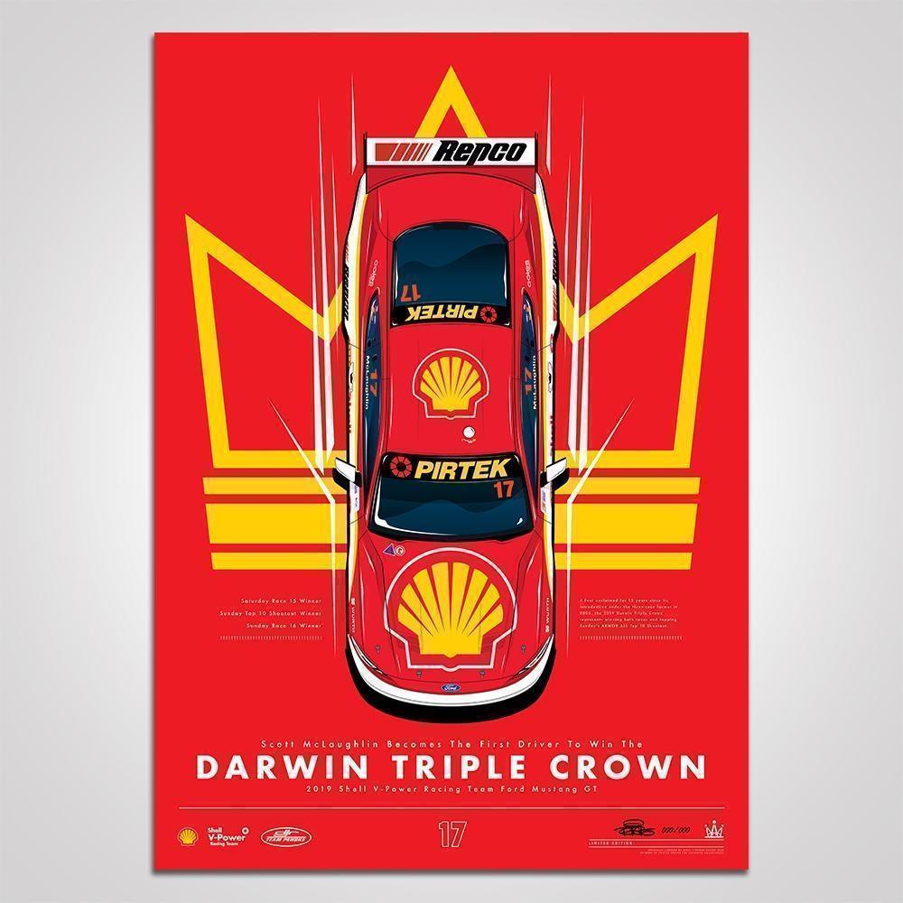 Scott McLaughlin Becomes The First Driver To Win The  Darwin Triple Crown Print Rolled Poster 